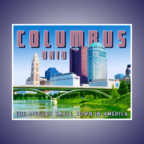 Columbus Skyline Print