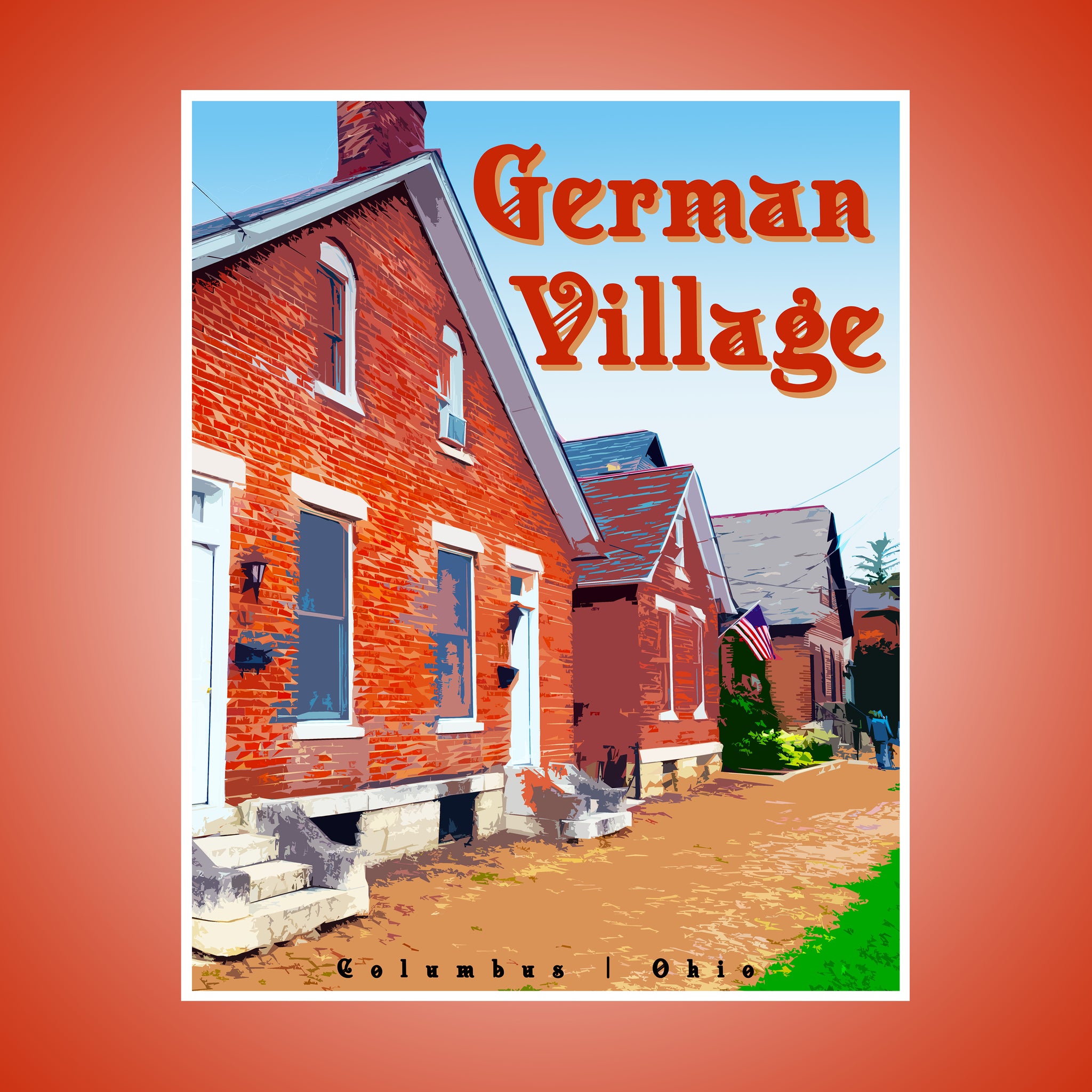 German Village Print